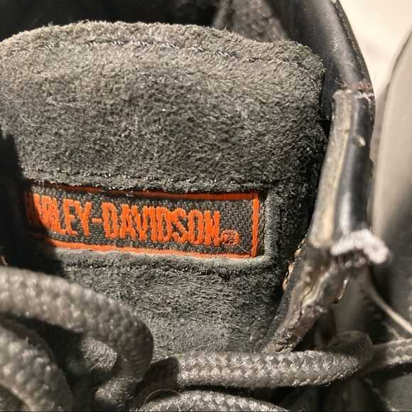 HARLEY DAVIDSON Sz 6 Moto Chunky Sole Thick Leather Zipper and Buckles Booties - Picture 13 of 16